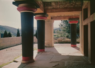 View of the portico of the Palace by Minoan